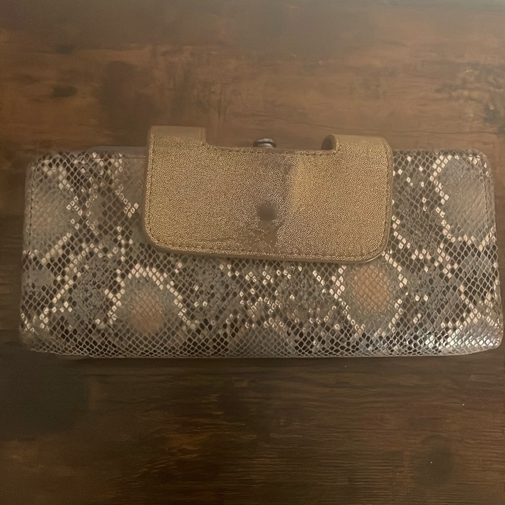 Hobo Nancy snake skin wallet